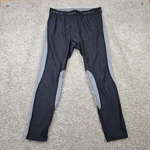 Koral Mens Athletic Compression Tights Size Large Black Gray Cropped Perforated